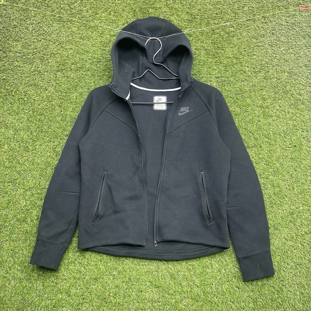 Nike Tech Fleece Hoodie Jacket Boys Large Black Youth Sportswear Broken Zipper